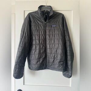 Patagonia Nanopuff Men’s Coat, size Medium, gray.
